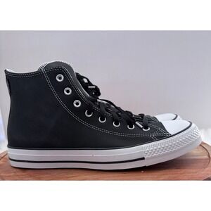 Converse Chuck Taylor All Star High Top Black Leather Sneakers Men 11.5